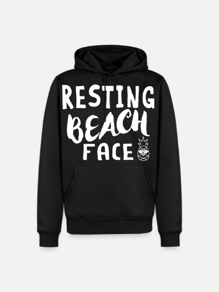 Resting Beach Face - Men's Premium Hoodie - black
