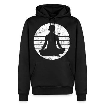 Yogi Sketch - Men's Premium Hoodie - black - Front - Nico (187cm) & Julia (174cm)