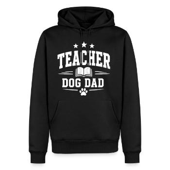 Teacher Dog Dad Shirt | Funny Dog Lover Gift for T - Men's Premium Hoodie - black - Front - Nico (187cm) & Julia (174cm)