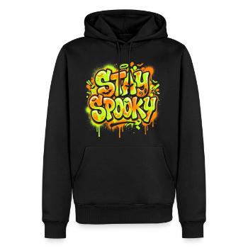 Stay Spooky Graffiti Glow - Men's Premium Hoodie - black - Front - Nico (187cm) & Julia (174cm)