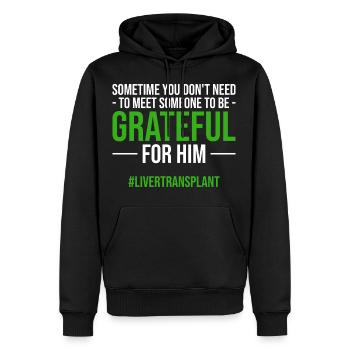 organ donor - Men's Premium Hoodie - black - Front - Nico (187cm) & Julia (174cm)