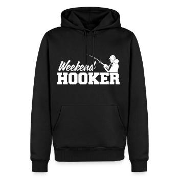 weekend hooker - Men's Premium Hoodie - black - Front - Nico (187cm) & Julia (174cm)