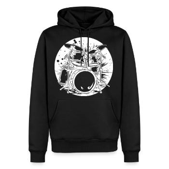 Drum Kit - Men's Premium Hoodie - black - Front - Nico (187cm) & Julia (174cm)
