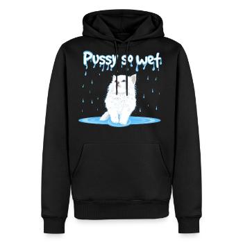 Pussy so Wet - Men's Premium Hoodie - black - Front - Nico (187cm) & Julia (174cm)