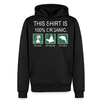 ORGANIC SHIRTS - Men's Premium Hoodie - black - Front - Nico (187cm) & Julia (174cm)
