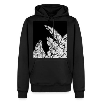 Banana leaves - Men's Premium Hoodie - black - Front - Nico (187cm) & Julia (174cm)