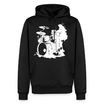 Drum Kit - Men's Premium Hoodie - black - Front - Nico (187cm) & Julia (174cm)