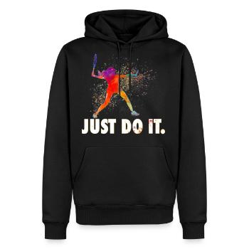 Just Do It Tennis - Men's Premium Hoodie - black - Front - Nico (187cm) & Julia (174cm)
