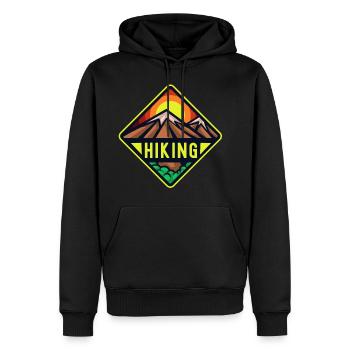 Hiking - Men's Premium Hoodie - black - Front - Nico (187cm) & Julia (174cm)
