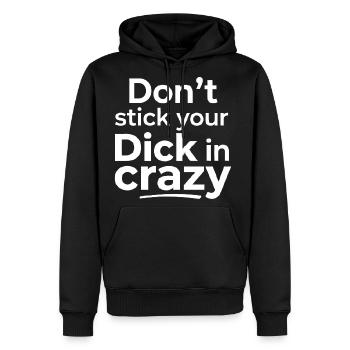 Dont Stick It In Crazy Tee - Men's Premium Hoodie - black - Front - Nico (187cm) & Julia (174cm)