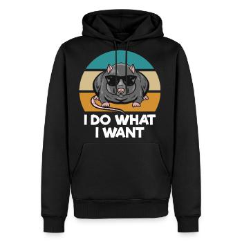 rat - Men's Premium Hoodie - black - Front - Nico (187cm) & Julia (174cm)