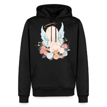 baby angel - Men's Premium Hoodie - black - Front - Nico (187cm) & Julia (174cm)