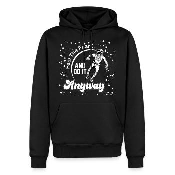 Motivational Astronaut Saying Design - Men's Premium Hoodie - black - Front - Nico (187cm) & Julia (174cm)
