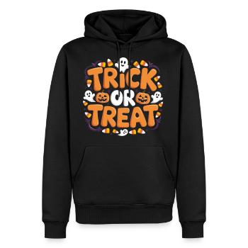 Trick or Treat - Men's Premium Hoodie - black - Front - Nico (187cm) & Julia (174cm)