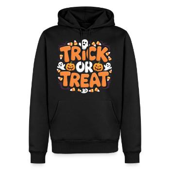 Trick or Treat - Men's Premium Hoodie - black - Front - Nico (187cm) & Julia (174cm)