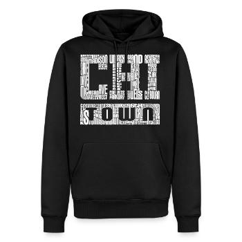 Chicago Chi-Town ChiTown Streets Avenues - Men's Premium Hoodie - black - Front - Nico (187cm) & Julia (174cm)