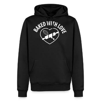 Baking - Men's Premium Hoodie - black - Front - Nico (187cm) & Julia (174cm)