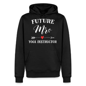 Future Mrs yoga instructor - Men's Premium Hoodie - black - Front - Nico (187cm) & Julia (174cm)