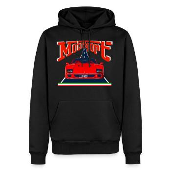 F40 motorsport - Men's Premium Hoodie - black - Front - Nico (187cm) & Julia (174cm)