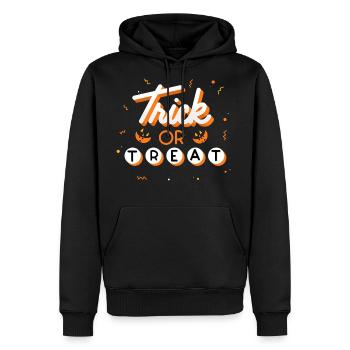 Trick or Treat - Men's Premium Hoodie - black - Front - Nico (187cm) & Julia (174cm)