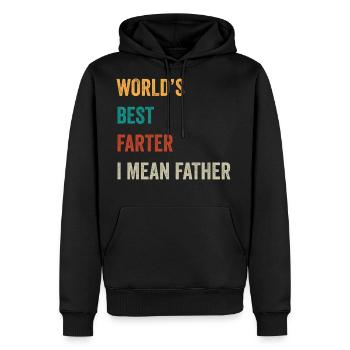 Mens World s Best Farter I Mean Father Dad s - Men's Premium Hoodie - black - Front - Nico (187cm) & Julia (174cm)