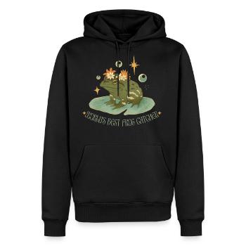 World s Best Frog Catcher Boys Girls Kids Frog - Men's Premium Hoodie - black - Front - Nico (187cm) & Julia (174cm)