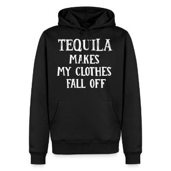Tequila Makes Clothes Fall Off - Men's Premium Hoodie - black - Front - Nico (187cm) & Julia (174cm)