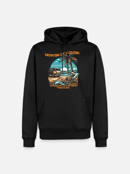 Summer|weekend|enjoying my weekend - Men's Premium Hoodie - black