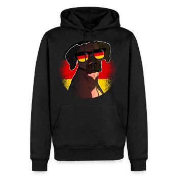 Germany - Men's Premium Hoodie - black - Front - Nico (187cm) & Julia (174cm)