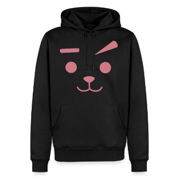 Funny Cat Face Silhouette - Men's Premium Hoodie - black - Front - Nico (187cm) & Julia (174cm)