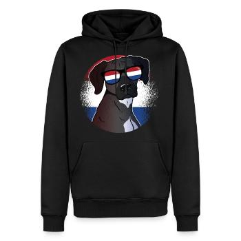 Netherlands - Men's Premium Hoodie - black - Front - Nico (187cm) & Julia (174cm)