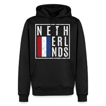 Netherlands - Men's Premium Hoodie - black - Front - Nico (187cm) & Julia (174cm)