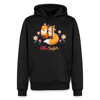 Little Sister Fox Siblings - Men's Premium Hoodie - black - Front - Nico (187cm) & Julia (174cm)
