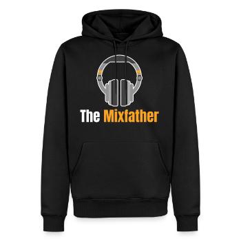 TheMixFather Funny DJ Headphones Deejay - Men's Premium Hoodie - black - Front - Nico (187cm) & Julia (174cm)