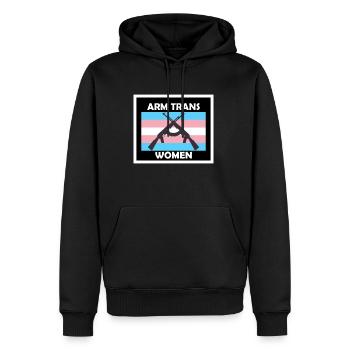 Arm Trans Women - Men's Premium Hoodie - black - Front - Nico (187cm) & Julia (174cm)
