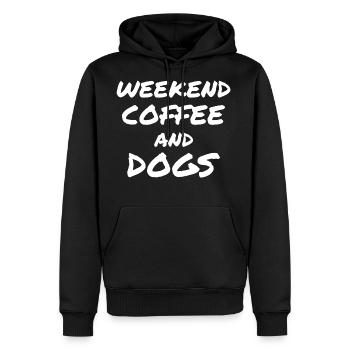 Weekend Coffee And Dogs - Men's Premium Hoodie - black - Front - Nico (187cm) & Julia (174cm)