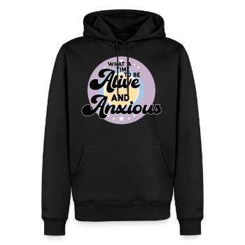 Alive Anxious - Men's Premium Hoodie - black - Front - Nico (187cm) & Julia (174cm)