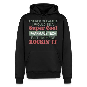 Super Cool Pharmacy Tech - Men's Premium Hoodie - black - Front - Nico (187cm) & Julia (174cm)