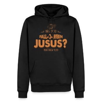 Retro Fall Religious Shirt - Men's Premium Hoodie - black - Front - Nico (187cm) & Julia (174cm)