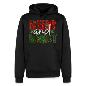 Merry And Bright - Men's Premium Hoodie - black - Front - Nico (187cm) & Julia (174cm)
