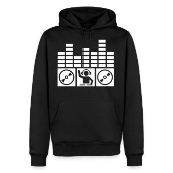 Dj Equalizer - Men's Premium Hoodie - black - Front - Nico (187cm) & Julia (174cm)