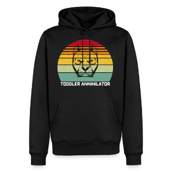Retro Pitbull Toddler annihilator - Men's Premium Hoodie - black - Front - Nico (187cm) & Julia (174cm)