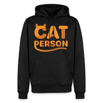 Cat Person - Men's Premium Hoodie - black - Front - Nico (187cm) & Julia (174cm)
