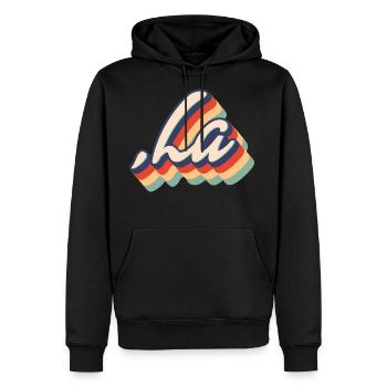 Kamala - Men's Premium Hoodie - black - Front - Nico (187cm) & Julia (174cm)