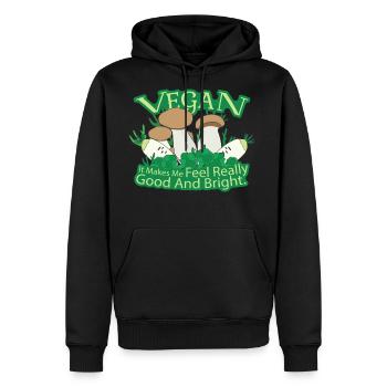 Good Bright - Men's Premium Hoodie - black - Front - Nico (187cm) & Julia (174cm)