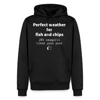 Hilarious Social Media Meme Post - Men's Premium Hoodie - black - Front - Nico (187cm) & Julia (174cm)