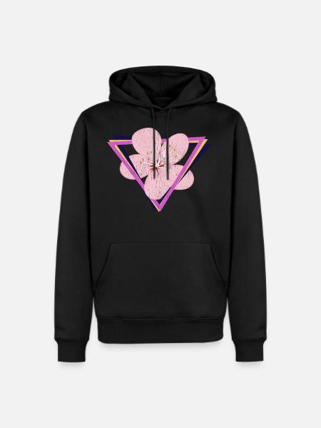 Vaporwave Cherry Blossoms - Men's Premium Hoodie - black