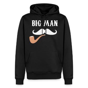 Mustache Beard - Men's Premium Hoodie - black - Front - Nico (187cm) & Julia (174cm)