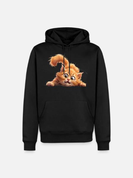 Funny Cat - Men's Premium Hoodie - black