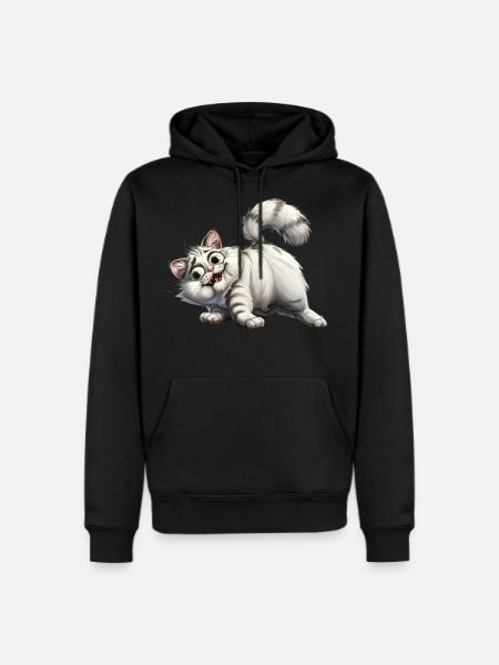 Funny Cat - Men's Premium Hoodie - black